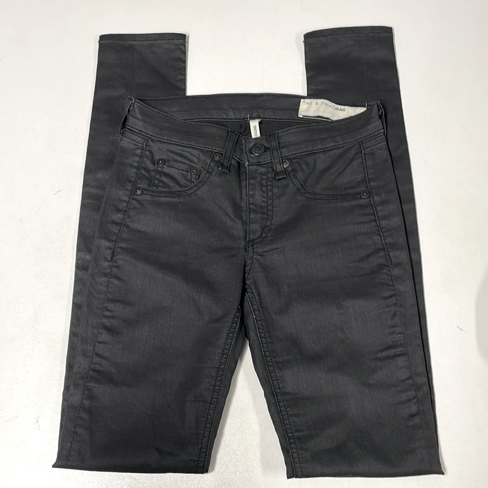 Rag & bone waxed denim legging
